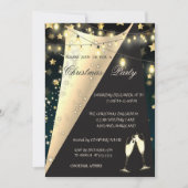 Wijnglas, sterren, lichte kerstfeestdag kaart (Voorkant)