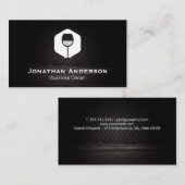 Wijnglas Stijlvolle Logo | wijnmakerij Visitekaartje (Voorkant / Achterkant)