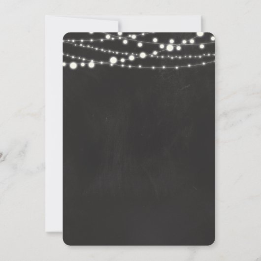 Wijnglas String Lights bruids douche uitnodiging (Achterkant)