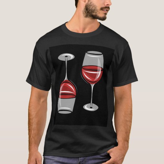 Wijnglas T shirt (Voorkant)