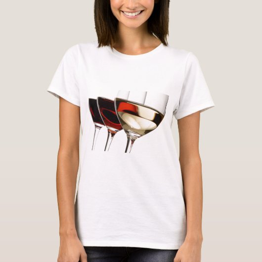 Wijnglas T-shirt (Voorkant)