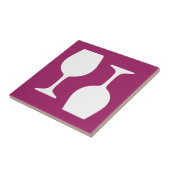 Wijnglas Tegeltje (Zijkant)