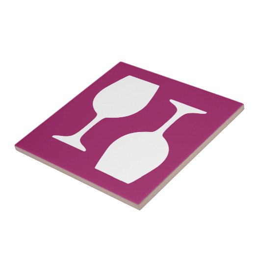 Wijnglas Tegeltje (Zijkant)