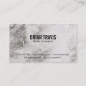 Wijnglas | Tegenruimte met marmerachtergrond Visitekaartje (Achterkant)