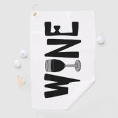 Wijnglas Tekst Golfhanddoek (Insitu)