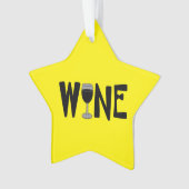 Wijnglas Tekst Ornament (voorkant)