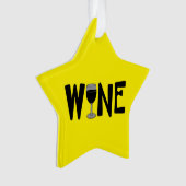 Wijnglas Tekst Ornament (voorkant)