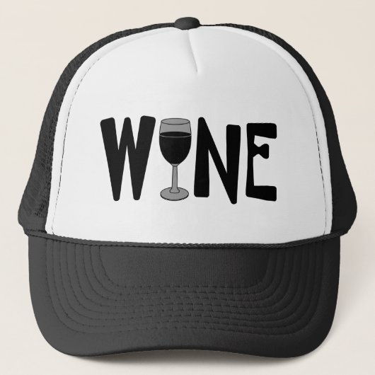 Wijnglas Tekst Trucker Pet (Voorkant)