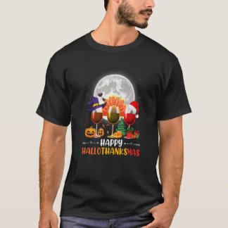 Wijnglas Thankgiving Wine Happy Hanksmas  T-shirt