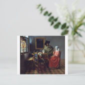 Wijnglas van Johannes Vermeer Briefkaart (Staand voorkant)
