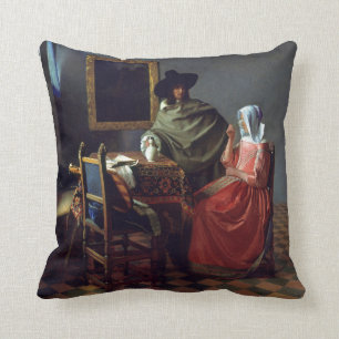 Wijnglas van Johannes Vermeer Kussen