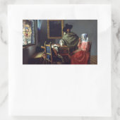 Wijnglas van Johannes Vermeer Rechthoekige Sticker (Tas)