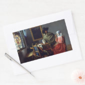 Wijnglas van Johannes Vermeer Rechthoekige Sticker (Envelop)