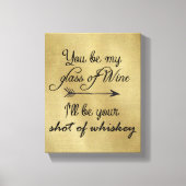 Wijnglas van whisky canvas afdruk (Voorkant)