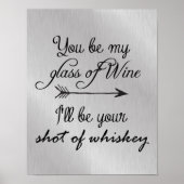 Wijnglas van whisky poster (Voorkant)