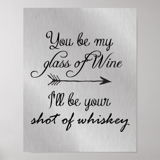 Wijnglas van whisky poster (Voorkant)