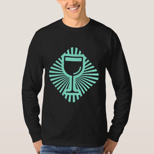 Wijnglas van wijn t-shirt (Voorkant)