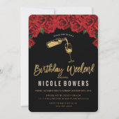 Wijnglas Verjaardag Weekend Routebeschrijving Kaart (Voorkant)