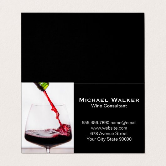 Wijnglas Visitekaartje (Buitenkant ongevouwen)