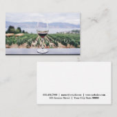 Wijnglas voor een wijngaard visitekaartje (Voorkant / Achterkant)