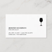 Wijnglas | Wijnoorken op houten tafel Visitekaartje (Achterkant)