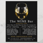 Wijnglas, wijnstang/wijnmoer Adverteren Flyer (Voorkant)