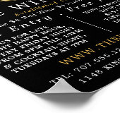 Wijnglas, wijnstang/wijnmoer Adverteren Poster (Hoek)