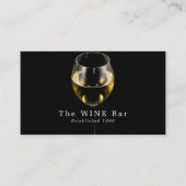 Wijnglas, wijnstang/wijnmoer visitekaartje (Voorkant)