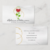 Wijnglas | Zitten Visitekaartje (Voorkant / Achterkant)