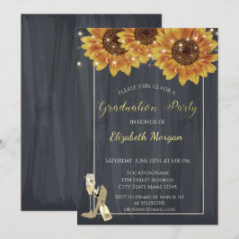 Wijnglas, zonnebloemen op hoge hoogte GraduPartij Kaart