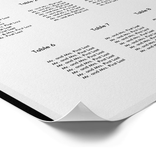 Wijnglases Wedding Seating Chart Poster