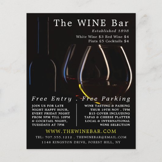 Wijnglazen, Adverteren met wijnstang Flyer (Voorkant)