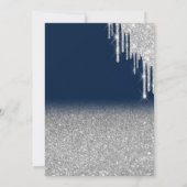 Wijnglazen ballonnen Glitter Drift Blue Retirement Kaart (Achterkant)