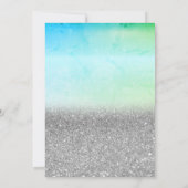 Wijnglazen ballonnen Glitter Green Retirement Kaart (Achterkant)