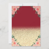 Wijnglazen ballonnen Glitter Rozen Red Retirement Kaart (Achterkant)