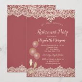 Wijnglazen ballonnen met rood titret kaart (Voorkant / Achterkant)