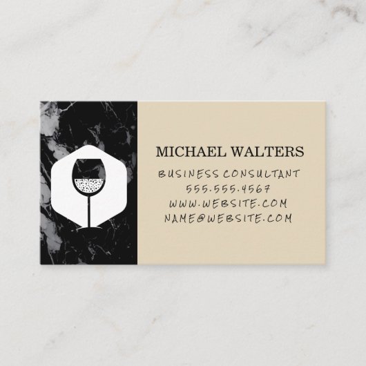 Wijnglazen bubbels Logo Visitekaartje (Voorkant)