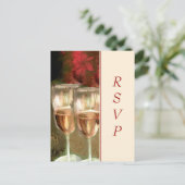 Wijnglazen Digitaal Schilderen RSVP Briefkaart (Staand voorkant)