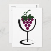 Wijnglazen druiven briefkaart (Voorkant / Achterkant)