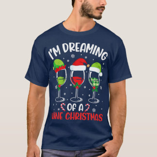 Wijnglazen Elf Noel Xmas In dromen van een wijn C T-shirt