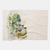 Wijnglazen en keukenhanddoeken voor fruit (Horizontaal)