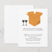 Wijnglazen en transportdozen - Uitnodiging voor hu (Voorkant / Achterkant)