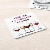 Wijnglazen expressie kartonnen onderzetters (Schuin)