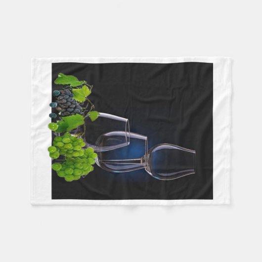 Wijnglazen Fleece Deken (Voorkant (Horizontaal))