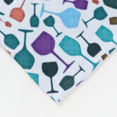 Wijnglazen! Fleece Deken (Hoek)