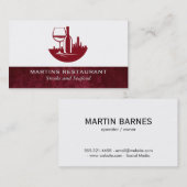 wijnglazen fles | City Skyline Visitekaartje (Voorkant / Achterkant)