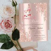 Wijnglazen flesjes Brunch en bubbelig Kaart