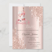 Wijnglazen flesjes Brunch en bubbelig Kaart (Voorkant)