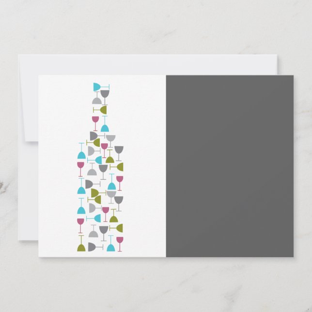 Wijnglazen gevormd als een fles (Voorkant)