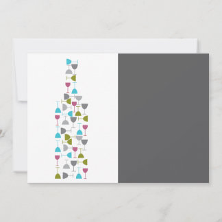 Wijnglazen gevormd als een fles